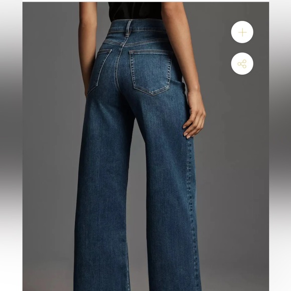 Frame Denim Dark Blue Le Slim Palazzo Flare Jeans - Picture 3 of 12